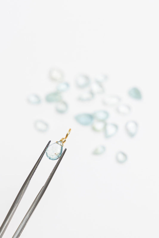 Aquamarine Droplet - March Birthstone