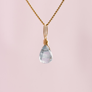 Aquamarine to Stress Less - Crystal Charm