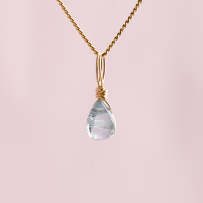 Aquamarine to Stress Less - Crystal Charm