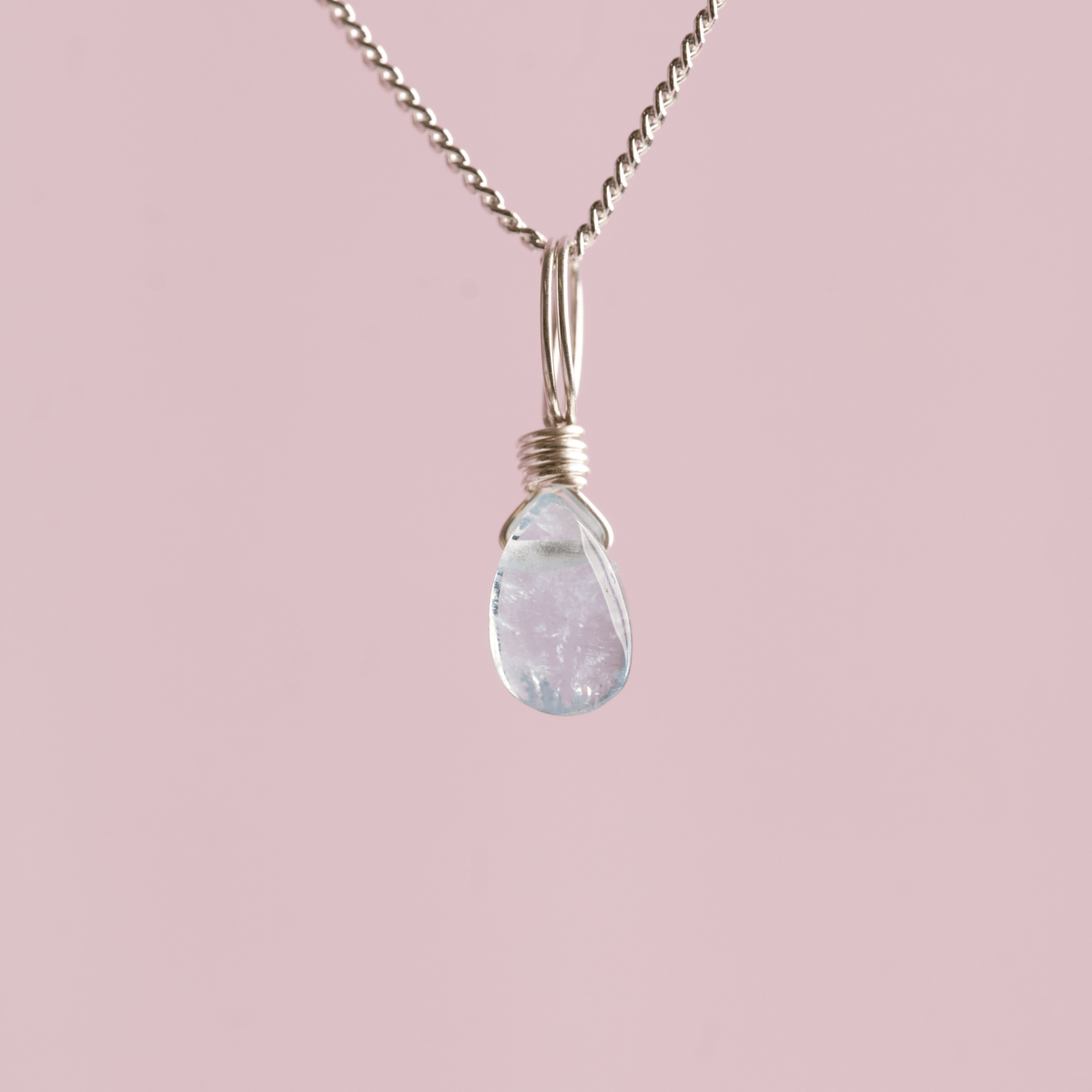 Aquamarine to Stress Less - Crystal Charm