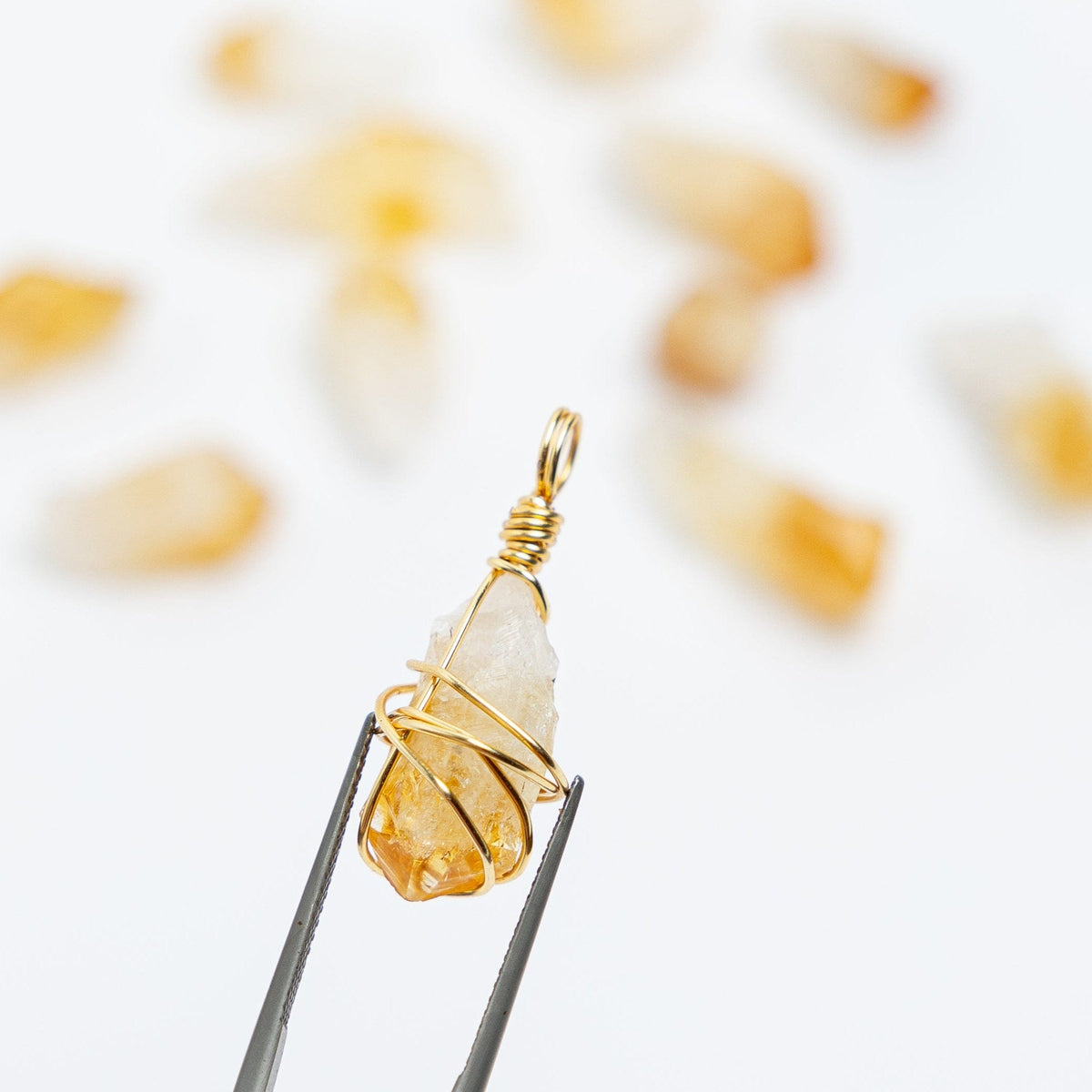 Citrine to Call In Wealth - Wrapped Crystal Charm