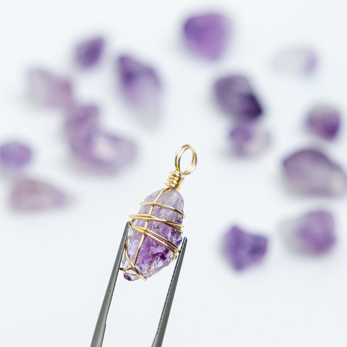 Amethyst to Calm Your Mind - Wrapped Crystal Charm