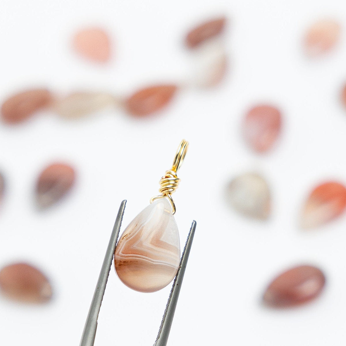 Botswana Agate for Emotional Grounding - Crystal Charm