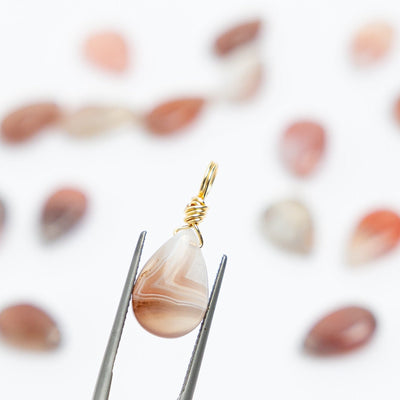 Red Botswana Agate Droplet