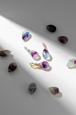 Rainbow Fluorite Droplet - Limited Stock