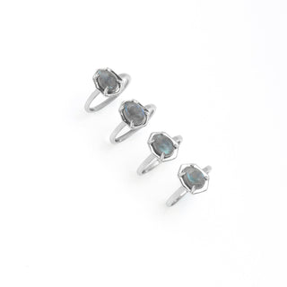 Labradorite Juniper Pinky Ring