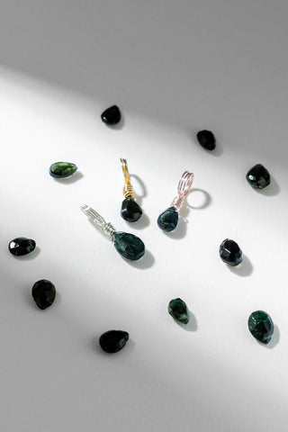 Dark Green Tourmaline Droplet - Limited Stock