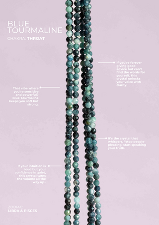 Blue Tourmaline Beaded Anklet