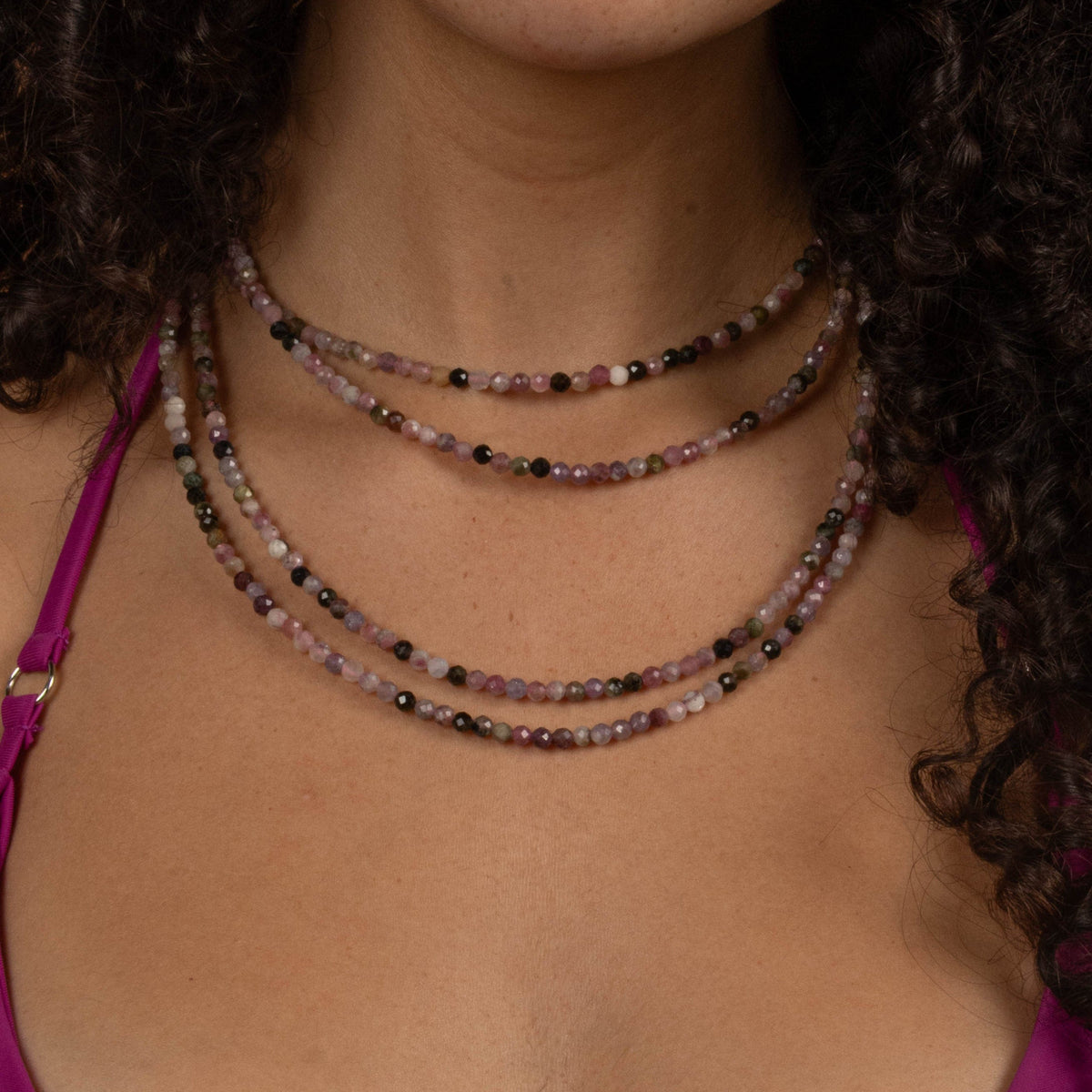 Mixed Tourmaline for Self Care - Crystal Beaded Necklace
