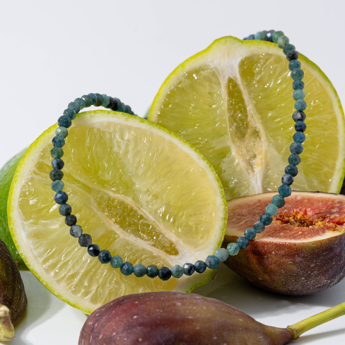 Blue Tourmaline for Authenticity - Crystal Beaded Bracelet