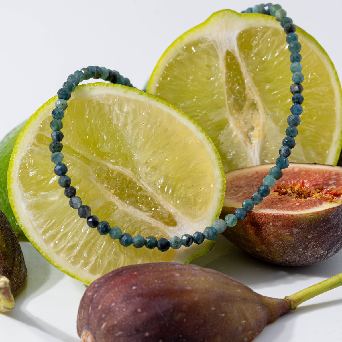 Blue Tourmaline for Authenticity - Crystal Beaded Necklace