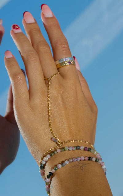 Mixed Tourmaline Beaded Bracelet