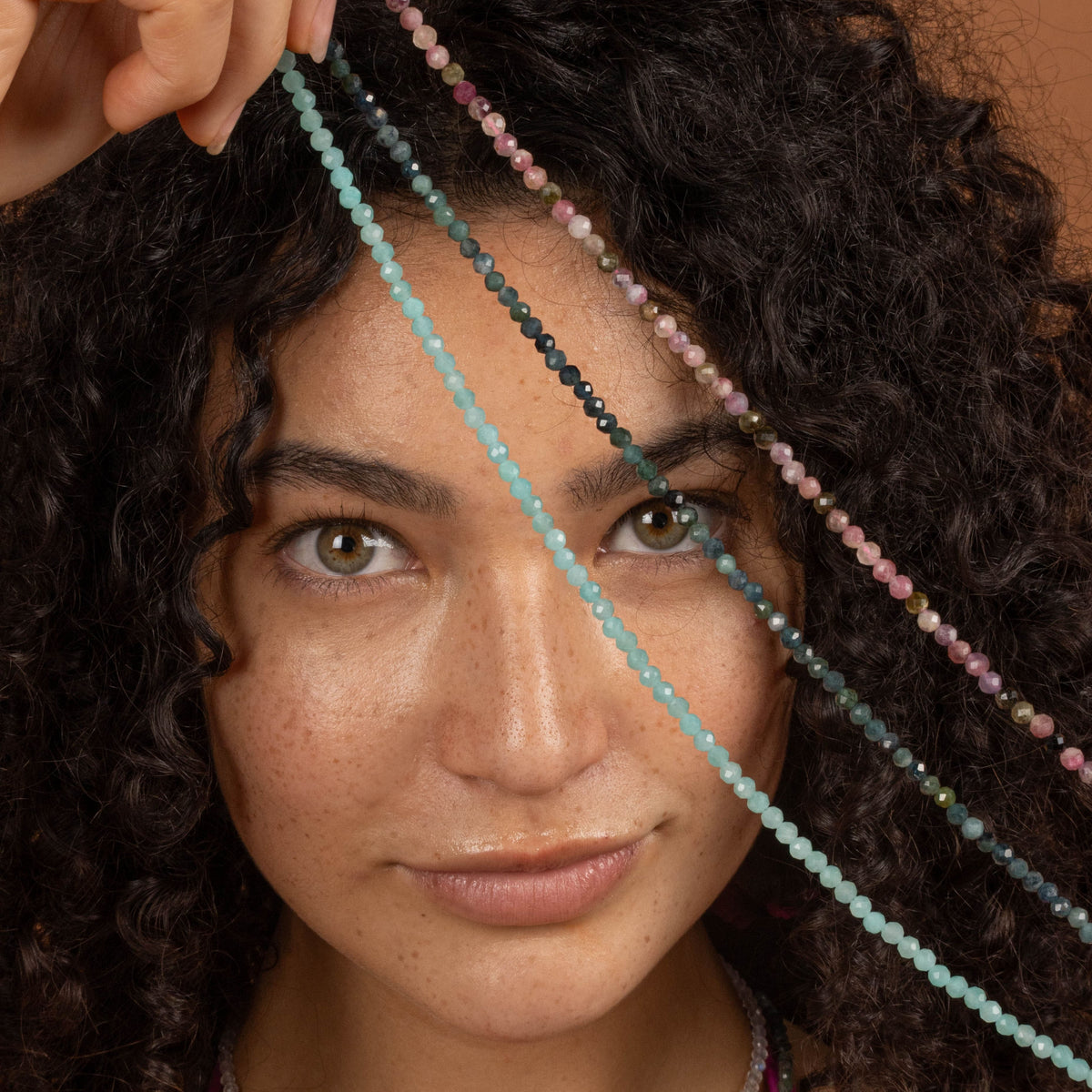 Blue Tourmaline for Authenticity - Crystal Beaded Necklace