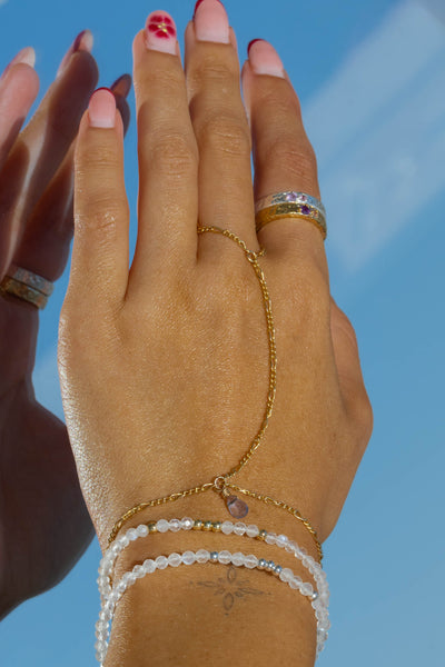 Moonstone Beaded Bracelet