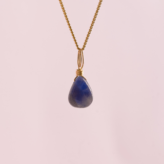 Blue Sapphire for Wisdom & Clarity - Crystal Charm