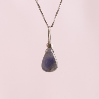 Blue Sapphire for Wisdom & Clarity - Crystal Charm