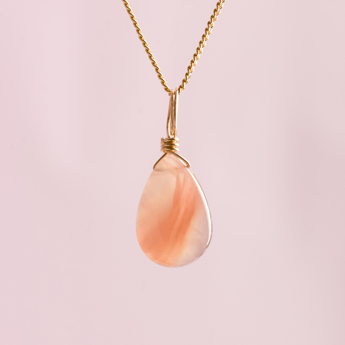 Red Botswana agate crystal charm droplet for grounding