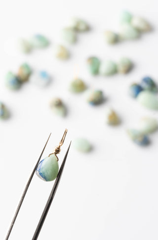 Chrysocolla and Azurite Droplet