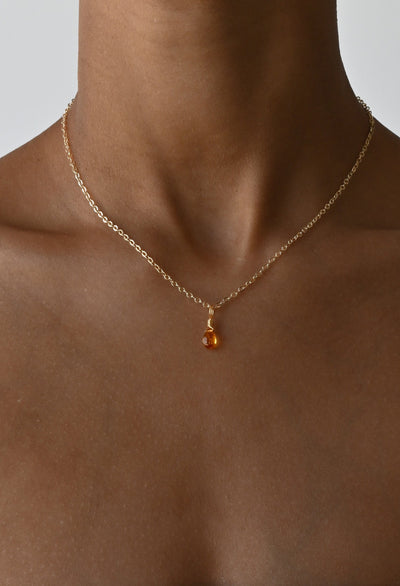 Citrine Droplet - November Birthstone