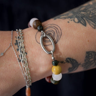 Grounded | Crystal Beaded Charm Bracelet