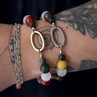 Grounded | Crystal Beaded Charm Bracelet