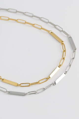 For Keeps Paperclip Necklace - Engravable, 18k PVD Gold