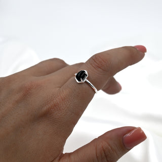 Juniper Ring Black Tourmaline - Silver