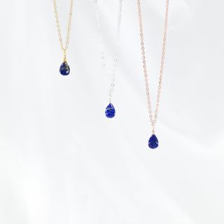 Lapis Lazuli Droplets - Rose Gold
