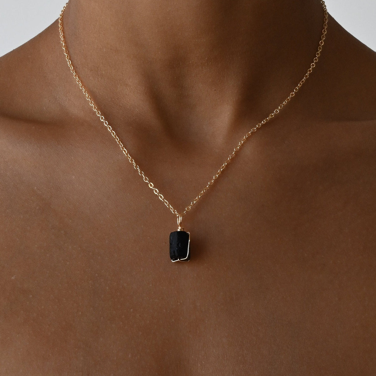 Black Tourmaline to Protect Your Energy - Wrapped Crystal Charm