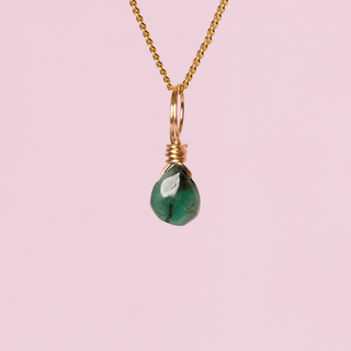 Emerald Petite Crystal Charm - May Birthstone