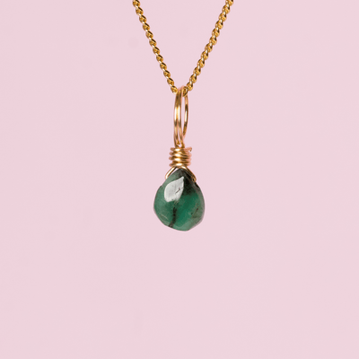 Emerald Petite Crystal Charm - May Birthstone