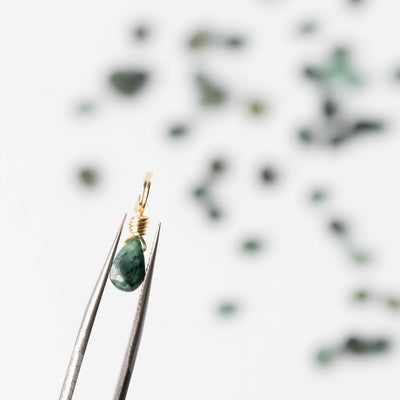 Emerald Petite Droplet - May Birthstone