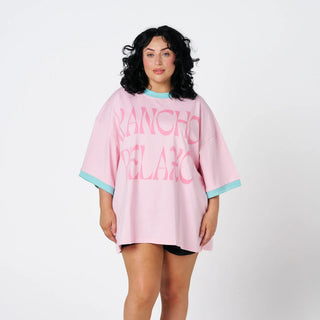 Hibiscus Hotel - Pink & Mint Rancho Relaxo Oversized Tee