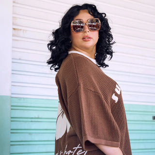 Hibiscus Hotel - Sunkissed Knit Top - Chocolate