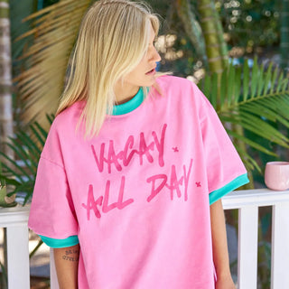 Hibiscus Hotel - Vacay All Day Oversized Tee