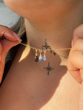 Garnet Droplet - January Birthstone