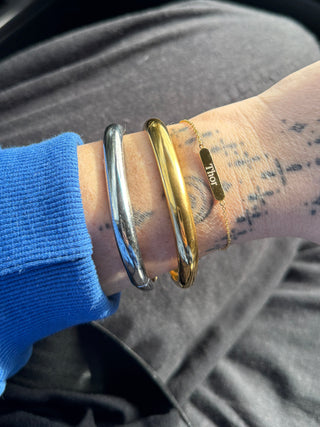 Plain Bar Bracelet - Engravable, 18k Gold Vermeil