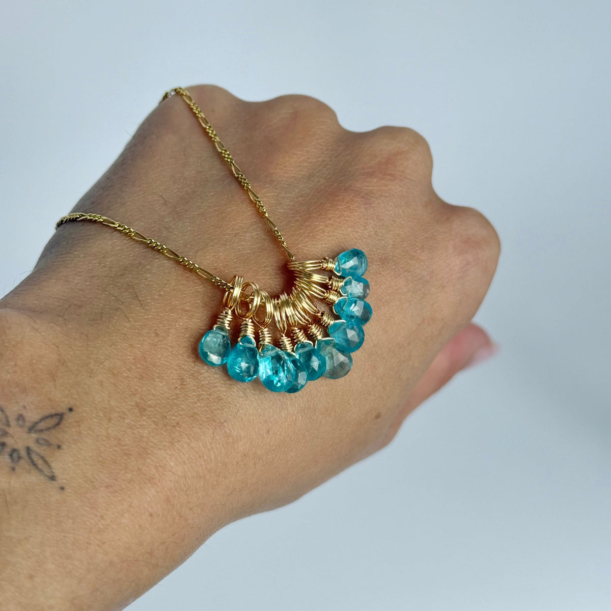 Blue Apatite for Mental Fog - Crystal Charm