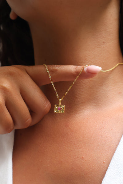 Ember Birthstone Necklace - Gold