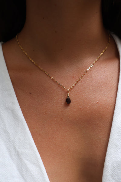 Smoky Quartz Droplet