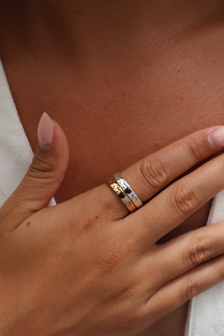Sahara Ring - Black Tourmaline and Tanzanite