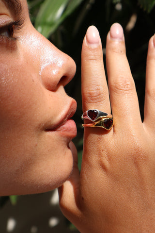 Crimson Garnet Ring