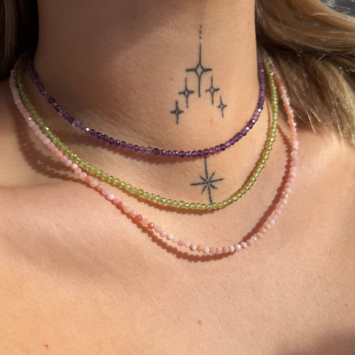 Peridot for Abundance - Crystal Beaded Necklace