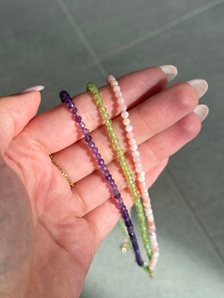 Peridot Beaded Anklet