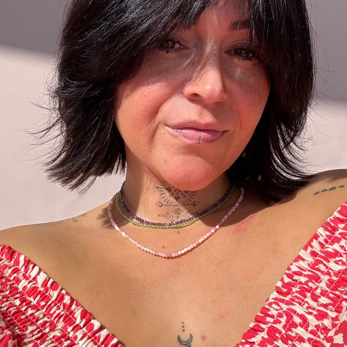 Pink Opal for Compassion - Crystal Beaded Necklace