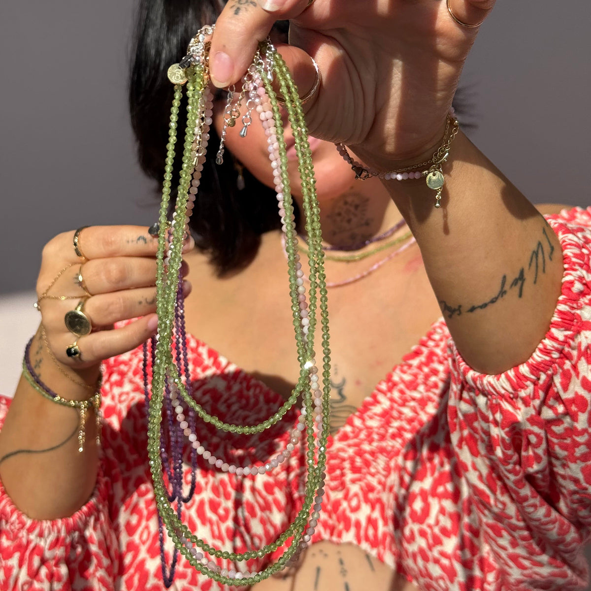 Peridot for Abundance - Crystal Beaded Necklace
