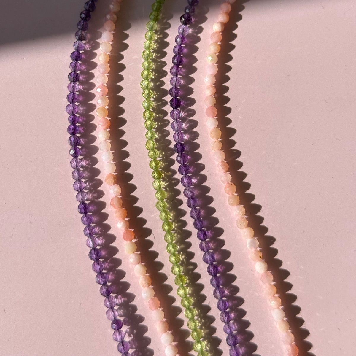 Pink Opal for Compassion - Crystal Beaded Anklet