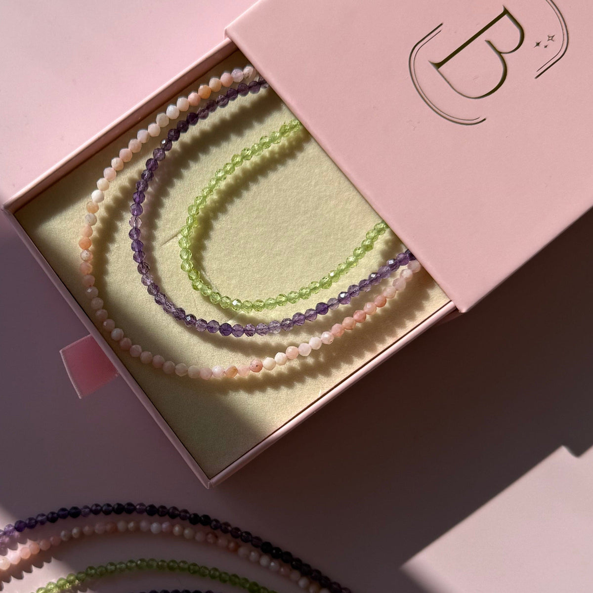 Pink Opal for Compassion - Crystal Beaded Anklet