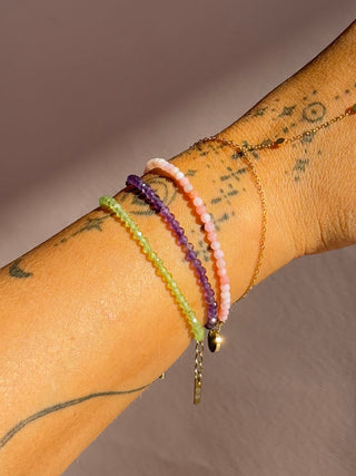 Pink Opal Beaded Bracelet