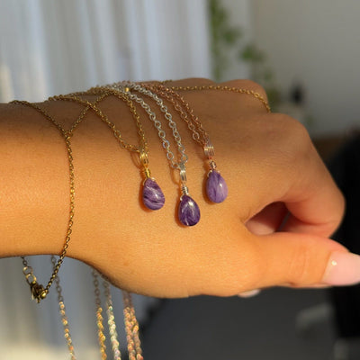 Russian Charoite for Emotional Release - Crystal Charm